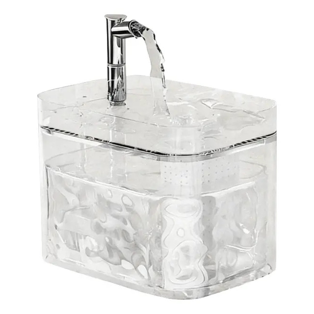 Bebedouro Água Para Gatos E Cães 1,5l-anti-cálculo-portátil 5 Transparente