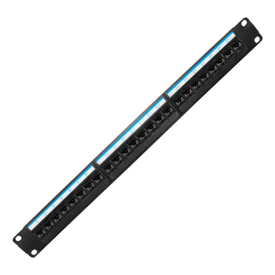 Patch Panel Descarregado 24 Portas C/ 24 Keystones Rj45 Cat6