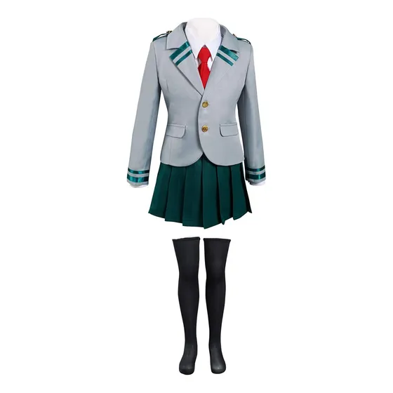 Verycos Niños Ochaco Uraraka Cosplay Traje Tsuyu Asui Unifor