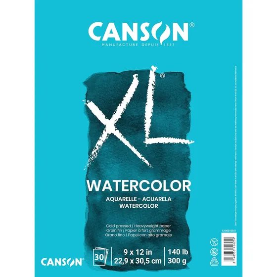 Bloc De Acuarela De La Serie Canson Xl, Papel Blanco Pesa...