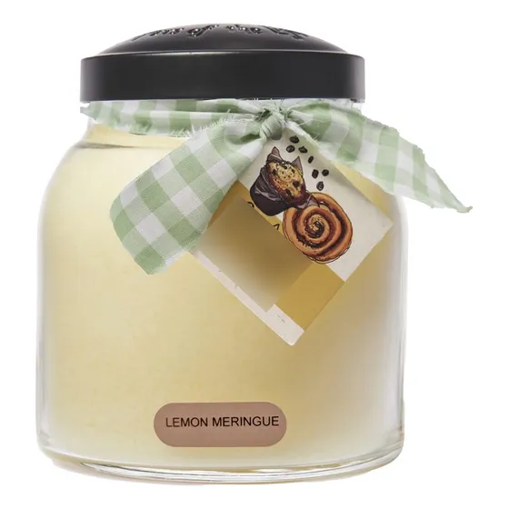 Erengue Limon Tarro Vela Perfumado Papa 34 Onza Tapa Keepers