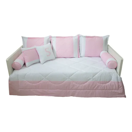 Kit Para Cama Babá 8 Peças  - Personalizado Com A Inicial
