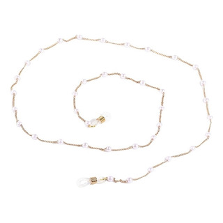 A Moda Gafas De Oro Cadena De Perla Antideslizante Lanyard A Moda Gafas De Oro Cadena De Perla Antideslizante Lanyard