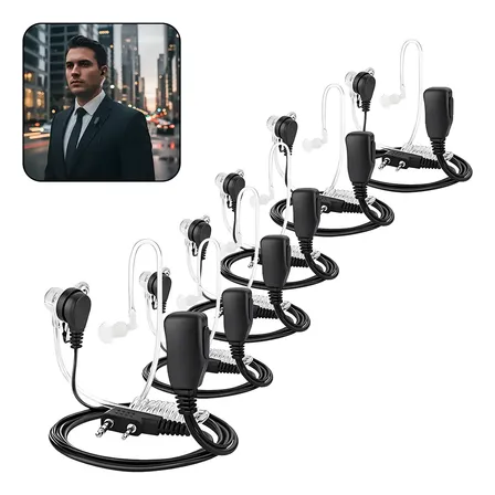 Kit 6 Fone Silicone Rádio Comunicador Para Baofeng 777s Uv5r