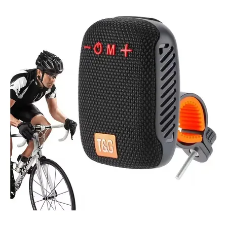 Altavoz Bluetooth Inalámbrico Portátil Radio Fm Para Bicicleta Negro