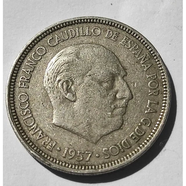 5 Pesetas España 1957 Moneda Franco Colección