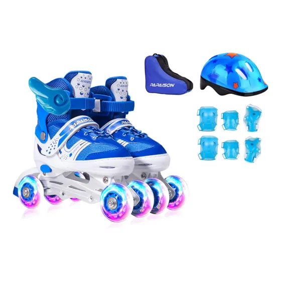 Rollers 4 Ruedas 2 En 1 Extensibles + Casco + Set Protección Mod: 2en1/ps01/casco Eco/proteccion Eco