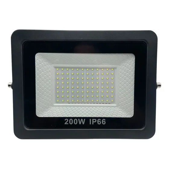 Foco Halogeno Reflector Led 200w Mcasa 12v Luz Fria Ip66 Carcasa Negro Luz Blanco Frío