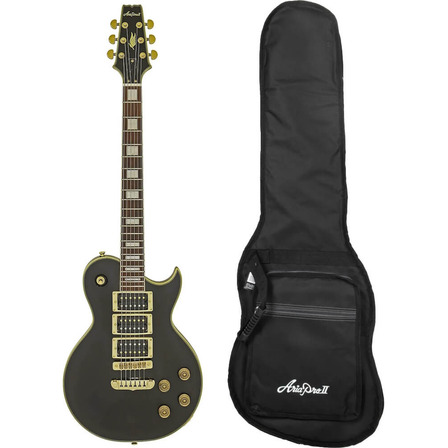 Guitarra Les Paul Aria Pro Ii Pe-350pf Aged Black + Bag Guitarra Les Paul Aria Pro Ii Pe-350pf Aged Black + Bag