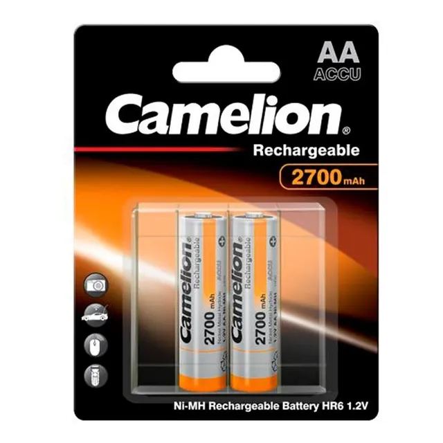 Pilas Camelion Aa De 2700mah Recargable X 2 Unid, Nuevos