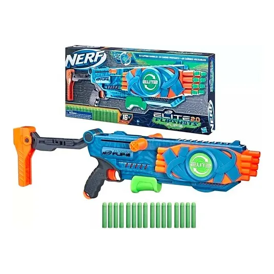 Nerf Elite 2.0 Flipshots Flip 16 Hasbro Lanzador F2551 Azul Acero