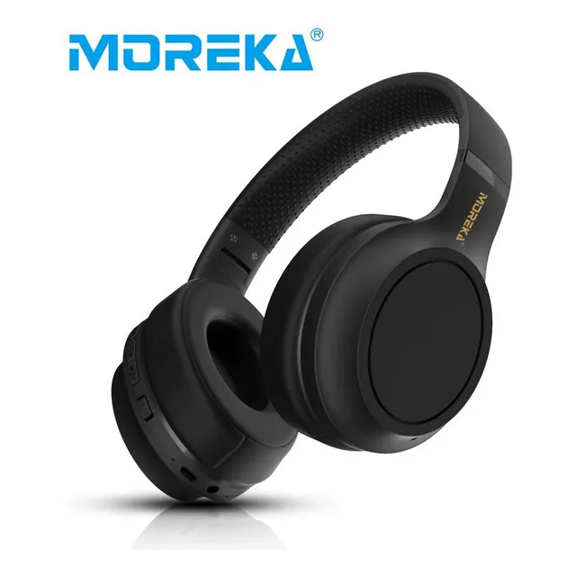 Moreka-bl017 Auriculares Inalámbricos Bluetooth Con Cancelación Activa De Ruido, Micrófono Integrado, Diadema, Anc Inalámbrico, Bt 5.4, Color Negro