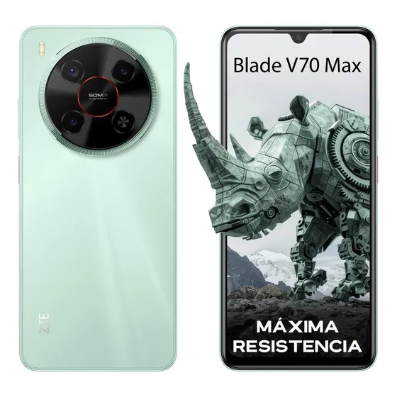 Zte Smartphone Blade V70 Max 6.9 120hz, 50mp+ia, 256gb+14gb Ram(4gb + 10gb Dinámica), Batería 6000mah, Android 14 Verde