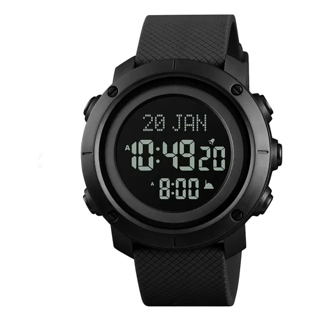 Reloj Deportivo Digital Negro Skmei 1728 Musulman Qibla 50 M