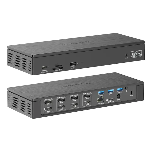 Docking Station Universal Usb-c Wavlink Pantalla Cuádruple5k