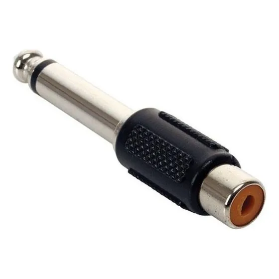 Adaptador Jack Rca A Plug 1/4 Mono X 2 Unidades