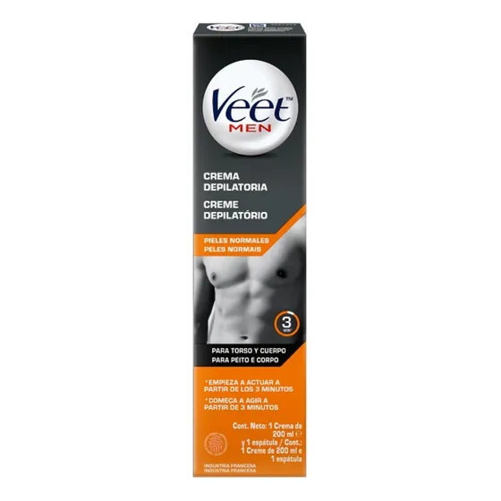 Veet creme depilatório corporal For Men 200ml