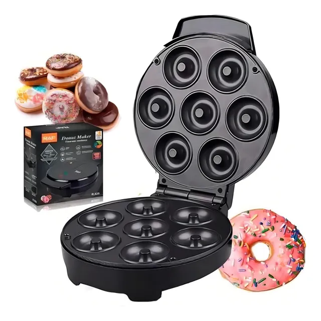 Maquina Mini Donas Rosquillas Mini Postres 7 Donas Color Negro 1