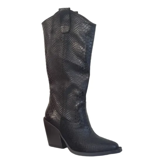 Botas Trazas - Cuero - B157 Piton Charol Negro