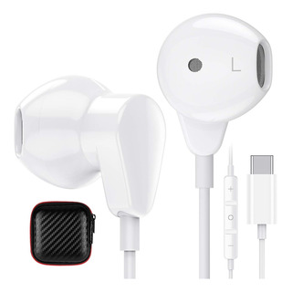 Auriculares Titacute Con Cable Usb C Y Micrófono, Blanco Auriculares Titacute Con Cable Usb C Y Micrófono, Blanco