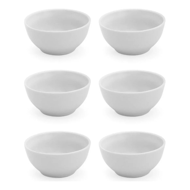 Bowl Porcelana 500ml Cereais 6 Peças Branca Queima Estoque Bowl Porcelana 500ml Cereais 6 Peças Branca Queima Estoque