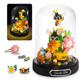 Topdear Juego De Construcción De Ramo De Flores Con Cadena D Topdear Juego De Construcción De Ramo De Flores Con Cadena D