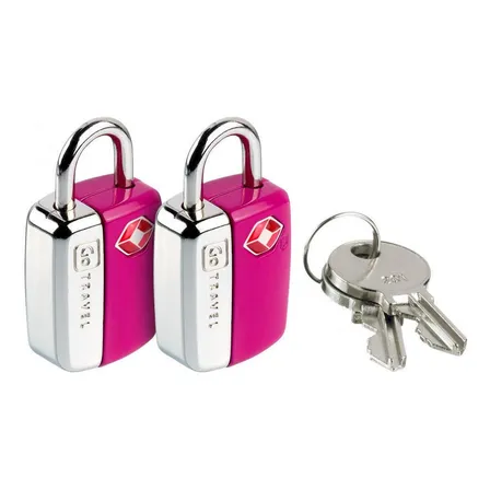 Par Mini Candados Tsa Con Llave Color Morado