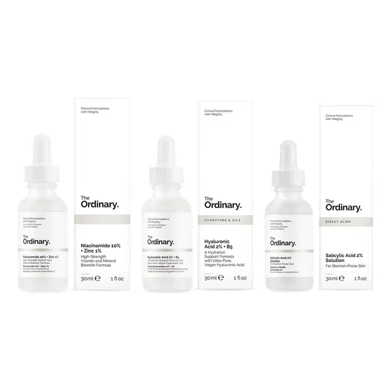 The Ordinary Kit Niacinamida + Hialurónico + Salicílico