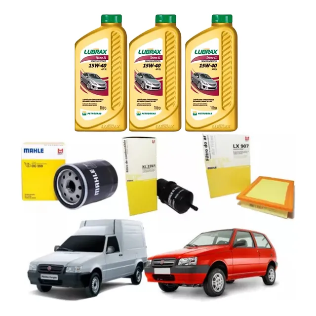 Kit Troca De Óleo 15w40 Fiorino 1.3 8v Uno 1.0 Fire Flex 8v