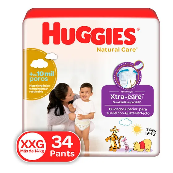 Pants Huggies Nat Care Xxg 34 Und