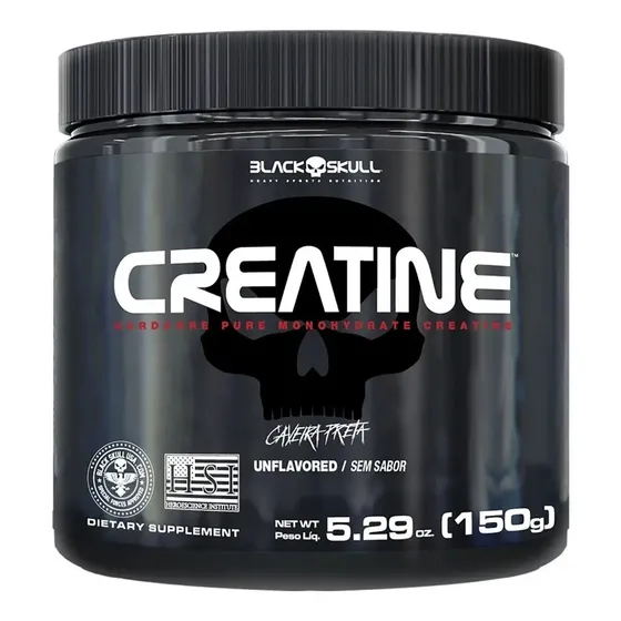 Creatina Monohidratada Em Pó 150 g Black Skull