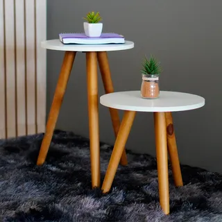 Mesa Retro De Canto E Lateral Redonda Pe Palito Mdf Mesa Retro De Canto E Lateral Redonda Pe Palito Mdf