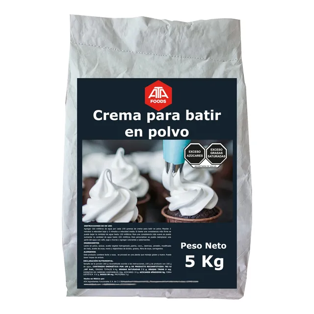Crema Para Batir En Polvo 5 Kg Ata Foods
