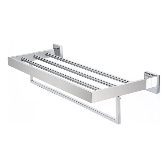 Toallero Baño Montado Pared Estante Para Toalla Negro