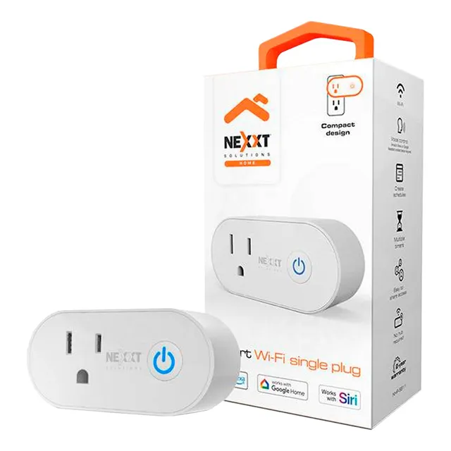 Tomacorriente Smart Wi-fi Single Plug Nhp-s611 Nexxt Color Blanco
