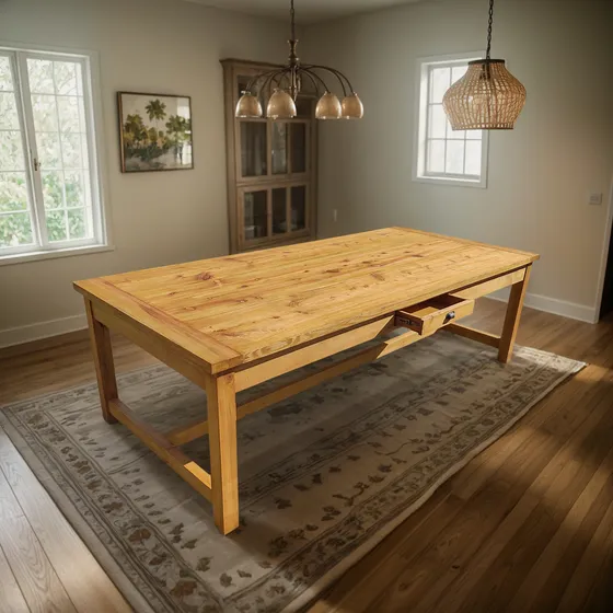 Mesa Quincho Rústica Maciza 253 X 115 Cm.