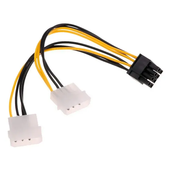 Cabo Adaptador Pci-express 6+2 Pinos Alimenta Placa De Vídeo