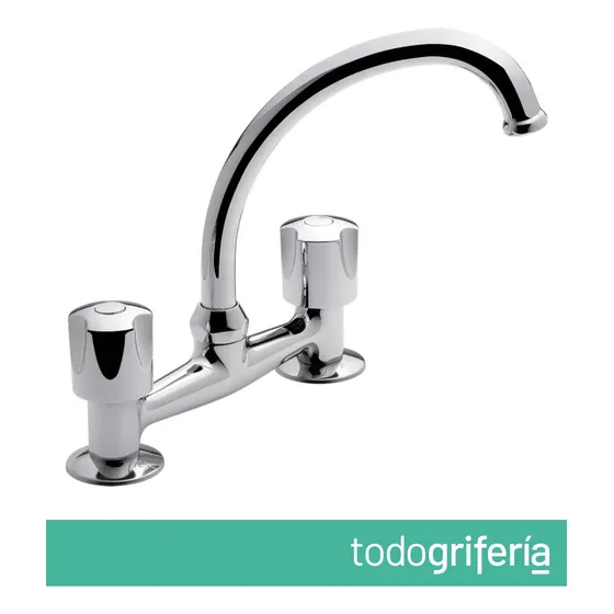 Griferia Para Cocina Fv Pampa De Mesada Cromo 413/b6 Acabado Cromado