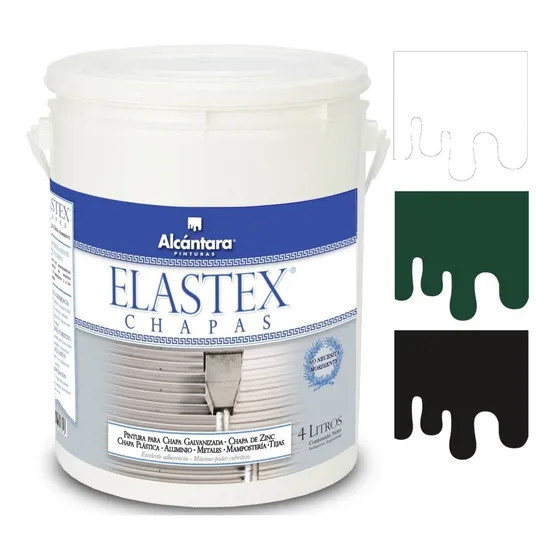 Pintura Acrílica Ultra Adherente Elastex Chapas 4 Litros Alcántara
