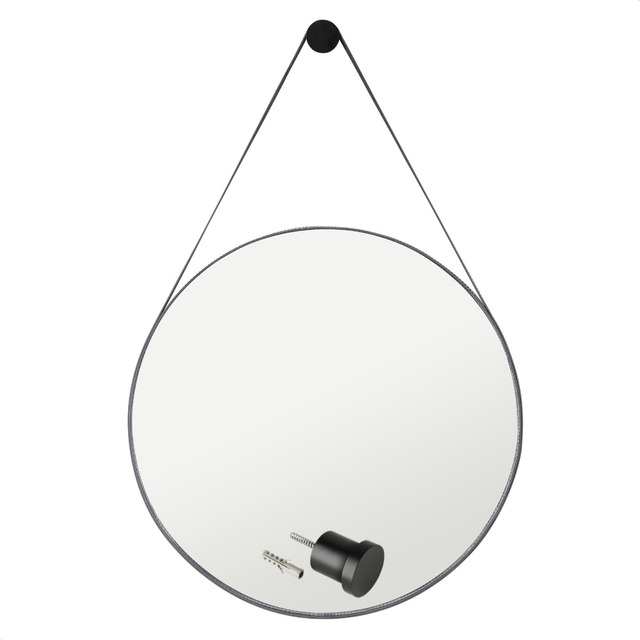 Espelho Redondo Decorativo Adnet Escandinavo 60cm + Suporte Espelho Redondo Decorativo Adnet Escandinavo 60cm + Suporte