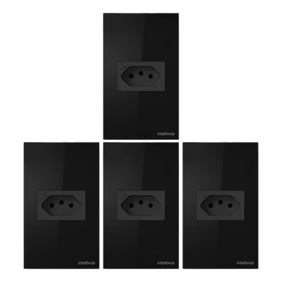 Kit 4 Tomada Inteligente Wi-fi Smart 10a Ets 1001 Intelbras