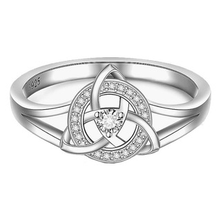 Anillo Celta Plata 925 Trinidad Diseño Compromiso Estuche Anillo Celta Plata 925 Trinidad Diseño Compromiso Estuche