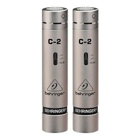 Micrófonos Behringer C-2 Condensador Cardioide color plateado