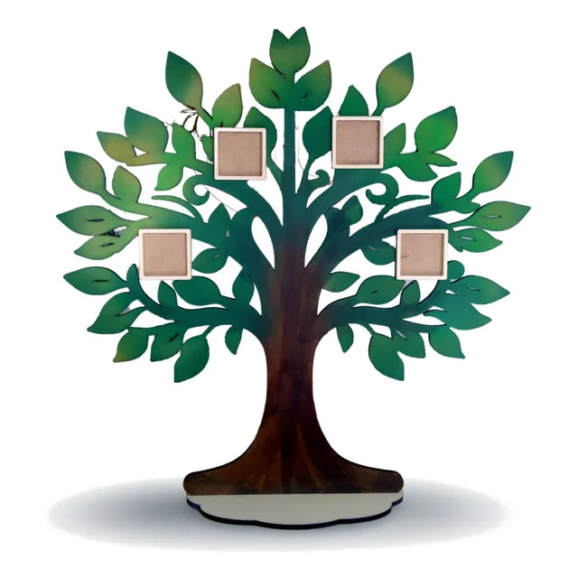 Árbol Porta Retratos Decorativo Mdf 50 Cm
