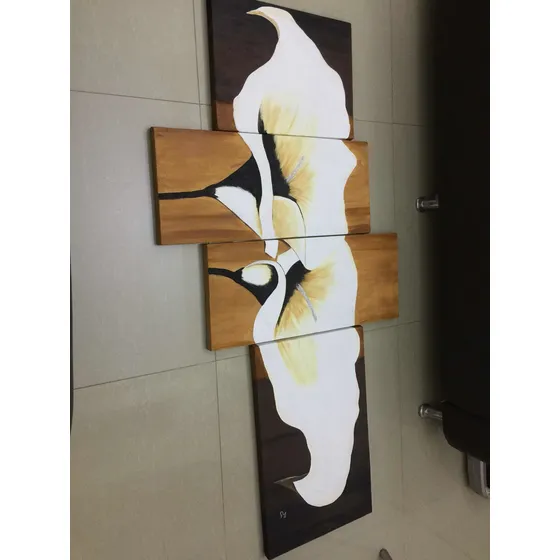 Cuadro Minimilista De Flor Cala 139cm X 85cm Nuevo