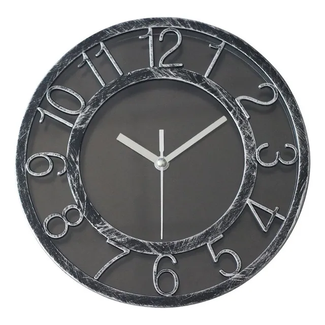 Reloj Pared Cuarzo Silencioso 8  Estilo Vintage Color Oscuro