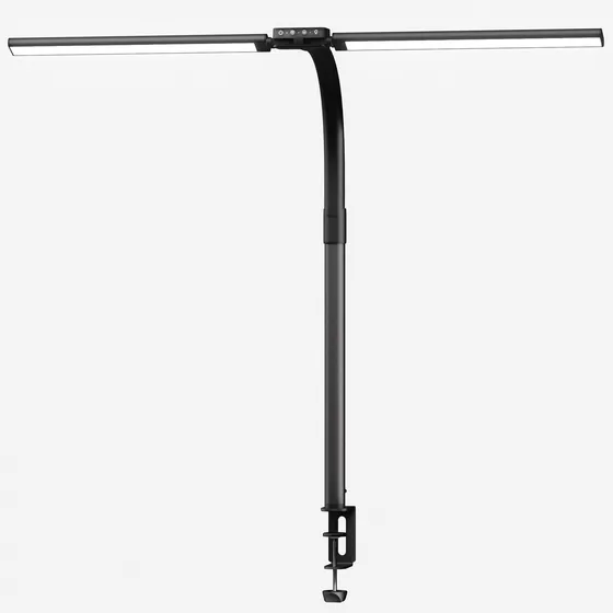Lámpara De Escritorio Doble Cabeza Lámpara De Mesa Led 78cm