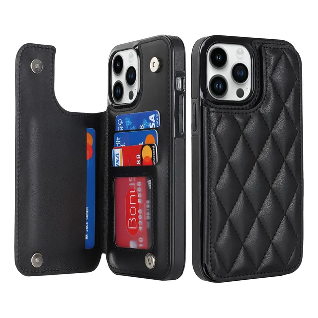 Funda De Piel Tipo Cartera Para iPhone, Tarjeta, Monedero, F