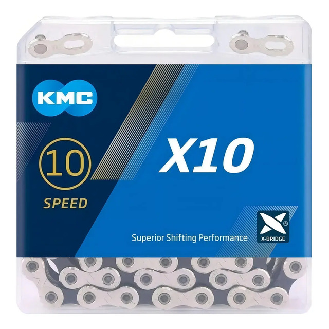 Corrente Kmc X10 116 Ligações Prata/preto Plateado/negro