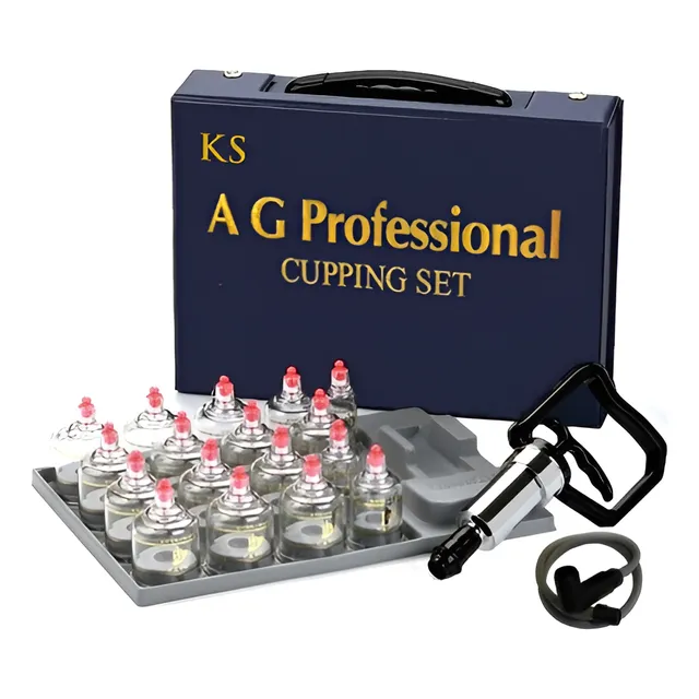 Ventosas Cupping Profesionales Set De 17 Unidades